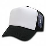 by Decky Vintage Foam Trucker Hat 2 Tone - White / Black