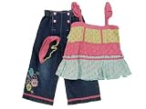 Nannette Girls Two Piece Set With Scarf