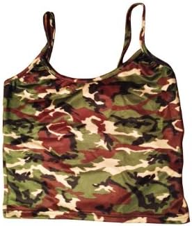 Southern Sisters - Army Camouflage Tankini Bathing Suit Top (X-Large)