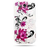 Hard Snap-on Shield With RED FLOWERS ON WHITE Design Faceplate Cover Sleeve ....