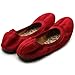 Ollio Women's Ballet Shoe Cute Comfort Faux Suede Multi Color Flat