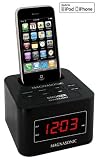 Best Price Magnasonic MiC1000K Digital FM Alarm Clock Radio Speaker Dock for iPod/iPhone with Dual Alarm & Auto Time Sync (Black)