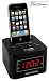 Magnasonic MiC1000K Digital FM Alarm Clock Radio Speaker Dock for iPod/iPhone with Dual Alarm & Auto Time Sync (Black)