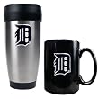 Detroit Tigers MLB Stainless Steel Travel Tumbler & Black Ceramic Mug Set - Primary Logo Detroit Tigers MLB Stainless Steel Travel Tumbler & Black Ceramic Mug Set - Primary Logo