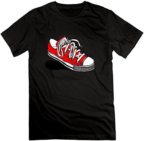 Red Converse Sneaker T-shirt Specialized For Men Customized Black T Shirt By Alonporter