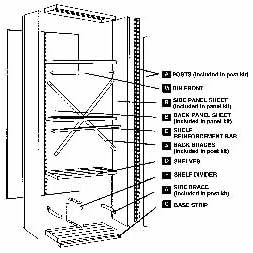 Made in USA 12d X 12h Edsal Shelf Divider