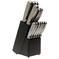 Ginsu 14-Piece Stainless Knife Set with Block