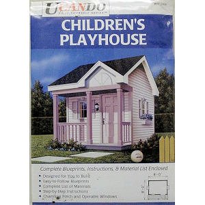 children s playhouse plans 8 x 8 complete blueprints instructions