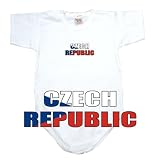BABY BODYSUIT WHITE FLAG COLOR  CZECH REPUBLIC  3 - 6 Months