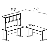 Bush Advantage Light Oak Configuration 10 - Layout for Smaller Workspace
