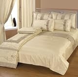 Bella Embroidered Satin Double Duvet Set