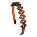 Brown Interlock Squares Rhinestone Hair Headband