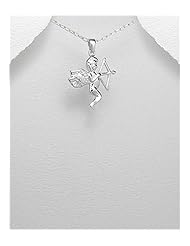 Cupid Pendant Necklace In 92.5 Sterling Silver