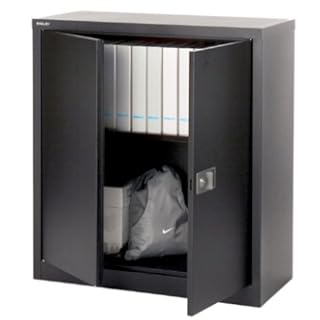 BISLEY Flügeltürschrank Aktenschrank Werkzeugschrank Stahlschrank Ordnerschrank Schwarz