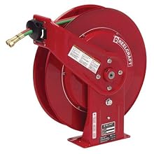Reelcraft TW7450 OLP Twin 1/4-Inch by 50-Feet Spring Driven Hose Reel for Oxygen/Acetylene Gas Welding