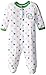 BON BEBE Baby-Boys Newborn Paw Print Footed Snap Front Coverall