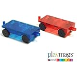 Playmags 2 Piece Car Set - Compatible with All Magnetic Tiles