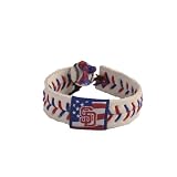 MLB San Diego Padres Stars and Stripes Baseball Bracelet