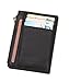 Foryee Genuine Leather Slim Mini Front Pocket Wallet With Zipper for Men and Women