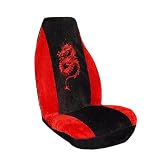 Allison Dragon Bucket Seat Covers - Red/ Gray