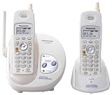 Panasonic GigaRange KX-TG2422W 2.4 GHz DSS Cordless Phone with Dual Handsets and Caller ID (White)