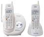 Panasonic GigaRange KX-TG2422W 2.4 GHz DSS Cordless Phone with Dual Handsets and Caller ID (White)