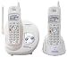 Panasonic GigaRange KX-TG2422W 2.4 GHz DSS Cordless Phone with Dual Handsets and Caller ID (White)