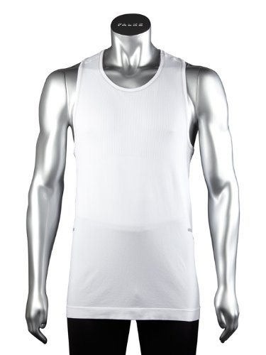 FALKE Herren/uni Sport-Top Singlet Litrax \'Alaska\', white-grey, S, 38505 Preisvergleich