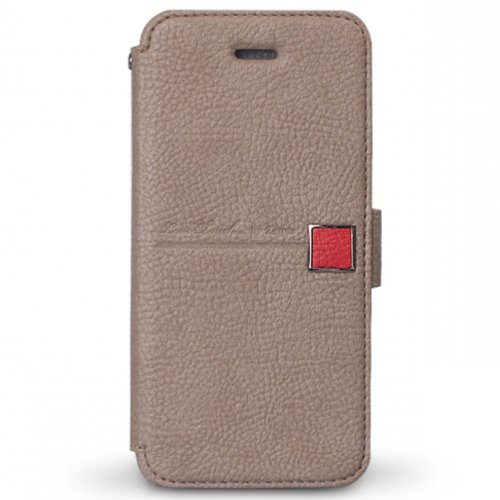 Zenus APIP5-MLMDY-GY iPhone 5 Leather Case Masstige Color Point Diary - Italian Leather Wallet - Luxury Packaging - Gray