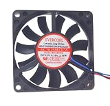 Evercool 70x70x15mm ball bearing 3 pin fan
