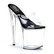 8 Inch High Platform Open Toe Shoes Clear Platform Sexy Stripper Shoes