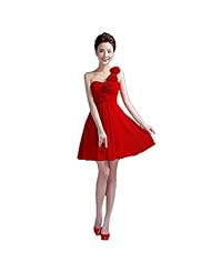 One Shoulder Chiffon Cocktail Evening Dress/Bridesmaid Dress/Prom Dress/Wedding Party Dress 