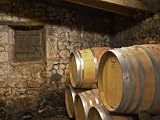 Oak Barrique Barrels with Aging Red Wine, Jute Chateau Belingard, Bergerac, Dordogne, France Photographic Poster Print by Per Karlsson, 12x16