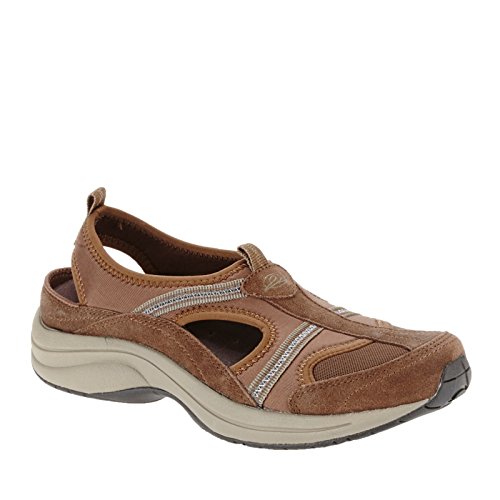 Easy Spirit Women's Travelrio Boat Shoe Mule (White/Navy)