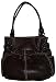 Women's Tignanello Purse Handbag Soft Casual North/South Leather Tote Brandy/Black