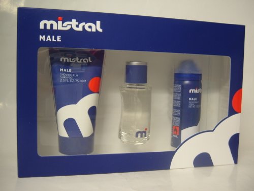 MISTRAL MALE man Geschenkset - Eau de Toilette 30 ml, Deo 50 ml und Showergel 75 ml Preisvergleich