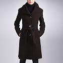 Jessie G. Women's Double Lapel Collar Wool Blend Coat