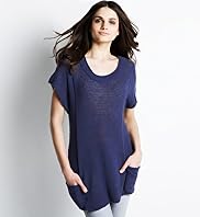 Indigo Collection Linen Blend Chunky Knit Longline Jumper Indigo Collection Linen Blend Chunky Knit Longline Jumper