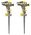 Nelson Plastic Pulsating Sprinkler Head on Metal Spike, Two-Pack #50202