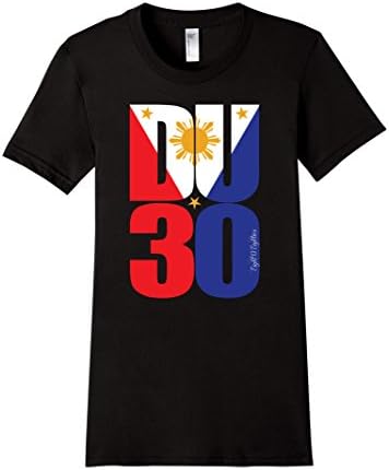 Women's DU30 President Rodrigo Duterte Philippines Pinoy Pride Medium Black