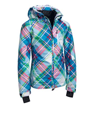 maier sports Kinder Jacke mTEX Checkygirl, blue green allover print, 152 Preisvergleich