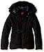London Fog Big Girls' Belted Solid Puffer Coat