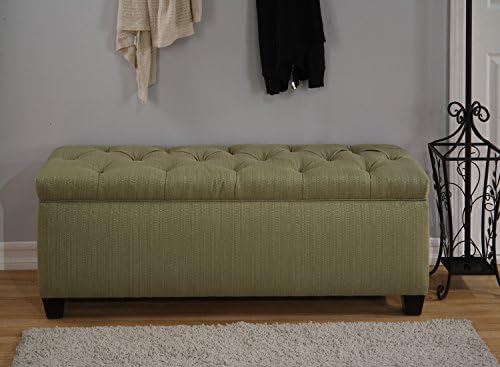 The Sole Secret Candice Ivy Diamond Tufted Shoe Storage Bench, Medium