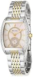 BULOVA Watches:Two Tone Stainless Steel Tonneau Mother Of Pearl Dial Diamonds