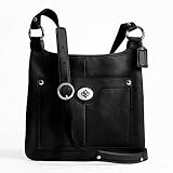 Authentic Coach Penelope Hippie Black Leather Crossbody Shoulder Bag 16533 Black