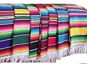 Large Authentic Mexican Saltillo Sarapes Throw Rugs Colorful Blanket