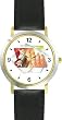 Charles Darwin - Evolution - The Origin of the Species - WATCHBUDDY&reg; DELUXE TWO-TONE THEME WATCH - Arabic Numbers - Black Leather Strap-Size-Large ( Men's Size or Jumbo Women's Size )