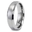Domed Brushed Finish Titanium Ring (6mm) - Sizes 6 - 13