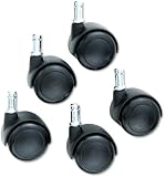 Safco 5132 TaskMaster Economy Workbench Chair Hard Floor Casters, Black, Five per Set