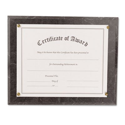 Nu-Dell Award-A-Plaque Document Holder, Acrylic/Plastic, 10-1/2 x 13, Black